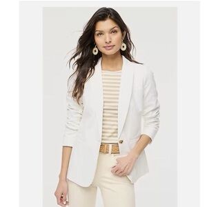 J Crew Blazer 0 Linen White